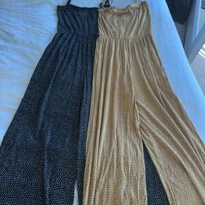 Billabong Black and Tan Jumpsuits